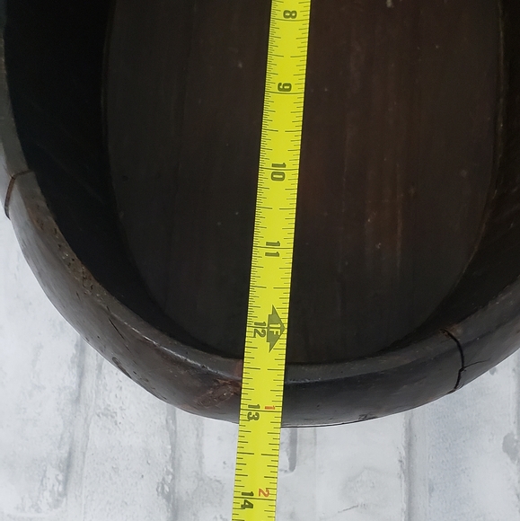 Large Antique 19th Century Chinese Wooden Rice Bucket - Picture 11 of 14